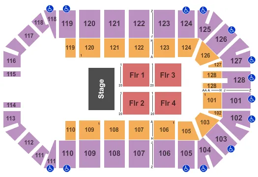 ENDSTAGE 2 Seating Map Seating Chart
