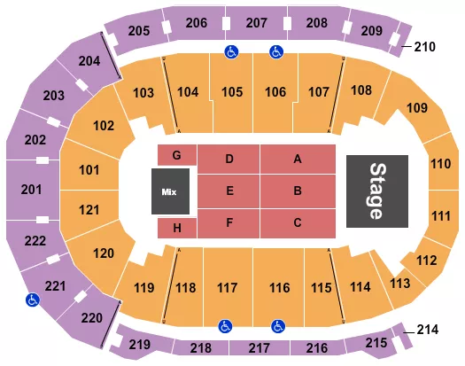 FORD CENTER IN ENDSTAGE 7 Seating Map Seating Chart