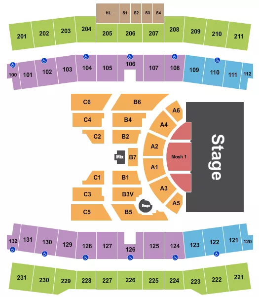 ACADEMY OF COUNTRY MUSIC AWARDS Seating Map Seating Chart