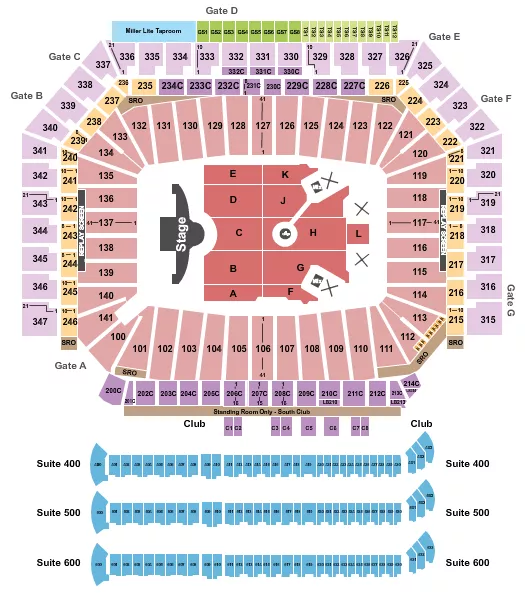 ED SHEERAN Seating Map Seating Chart
