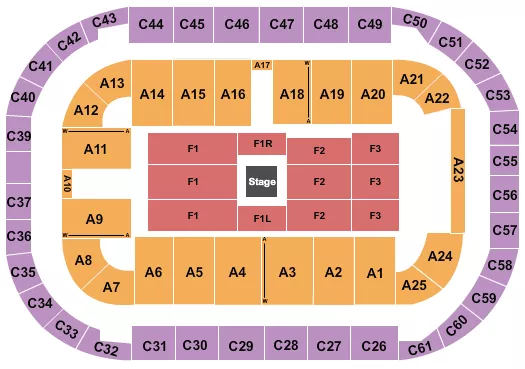 CENTER STAGE Seating Map Seating Chart