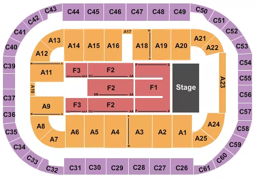 ENDSTAGE 5 Seating Map Seating Chart