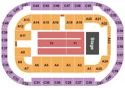 ENDSTAGE FLOOR Seating Map Seating Chart