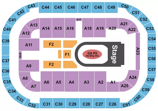 KANE BROWN 3 Seating Map Seating Chart