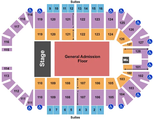 FIVE FINGER DEATH PUNCH Seating Map Seating Chart