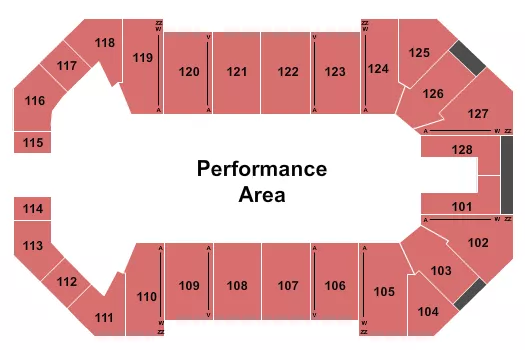 INDOOR FOOTBALL Seating Map Seating Chart