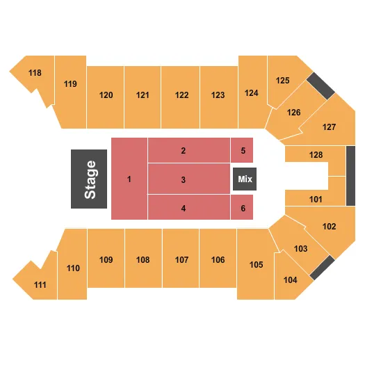 JEFF DUNHAM 2 Seating Map Seating Chart