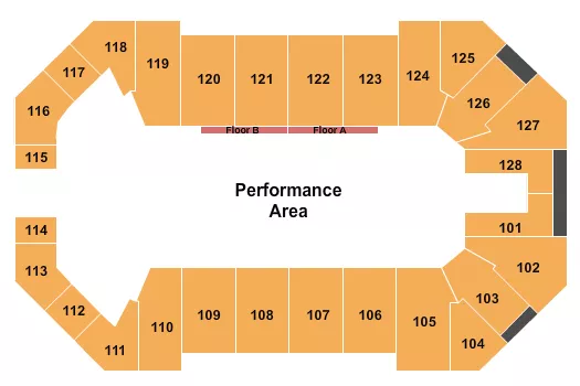 PERFORMANCE AREA Seating Map Seating Chart