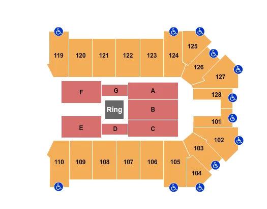 WWE Seating Map Seating Chart
