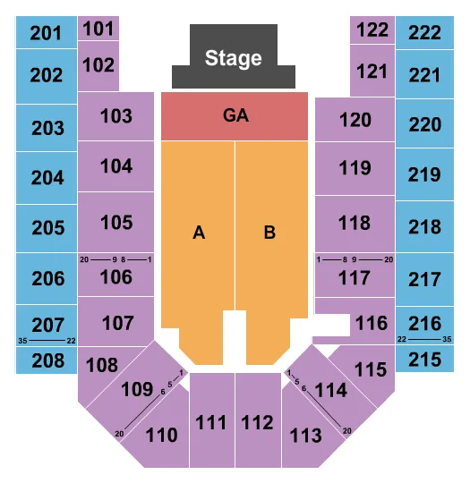 HALESTORM Seating Map Seating Chart