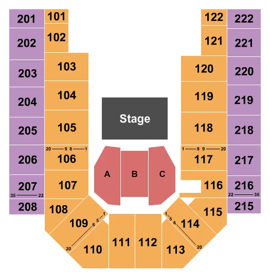 HALF HOUSE 3 Seating Map Seating Chart