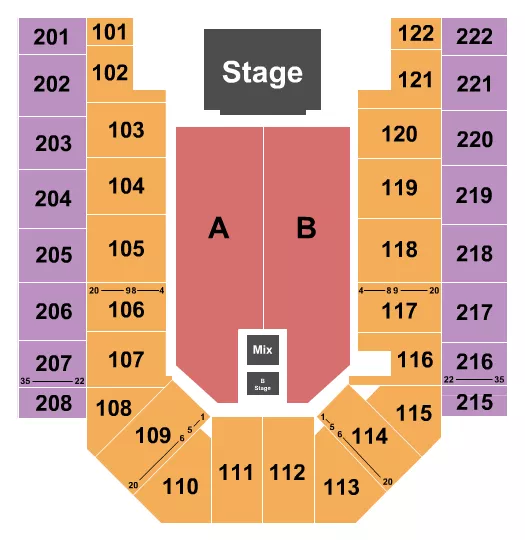 PENTATONIX Seating Map Seating Chart