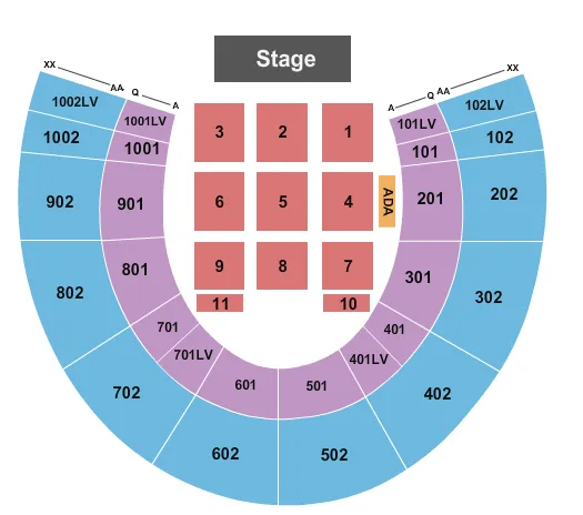 ENDSTAGE 2 Seating Map Seating Chart