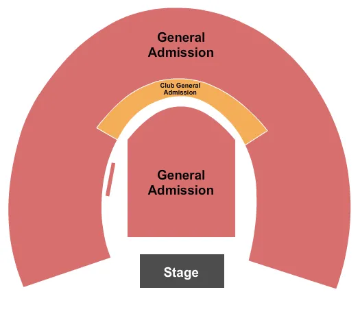 GA CLUB GA Seating Map Seating Chart