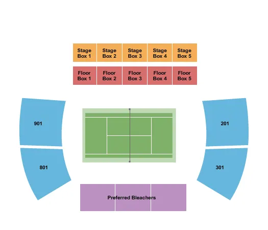 TENNIS Seating Map Seating Chart