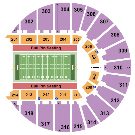 FOOTBALL Seating Map Seating Chart