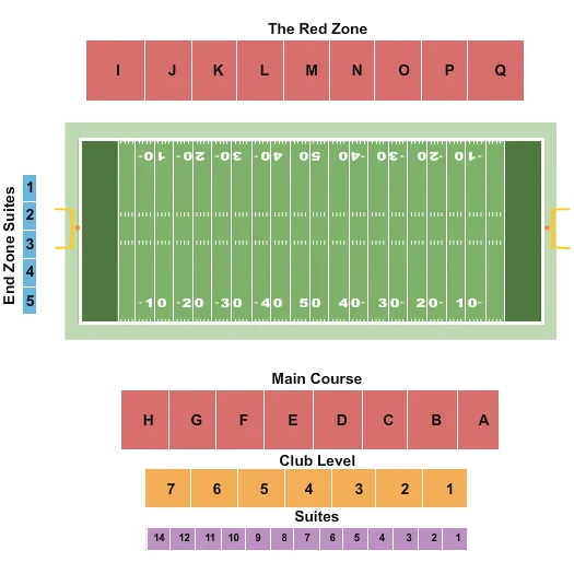 FOOTBALL Seating Map Seating Chart