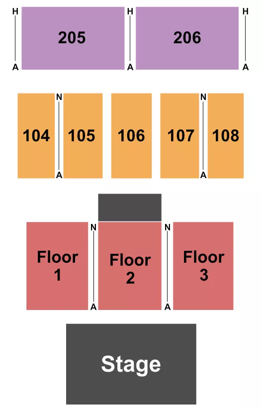 ENDSTAGE 2 Seating Map Seating Chart
