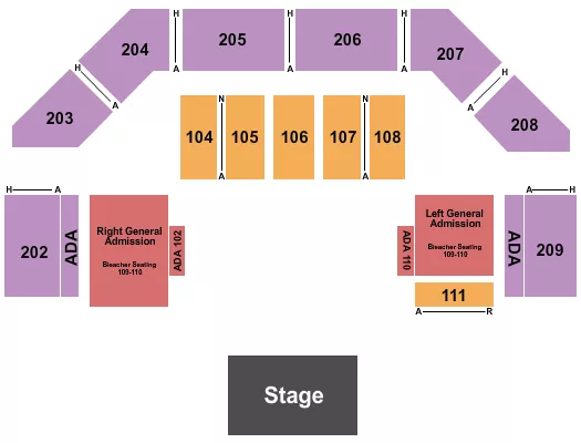 RODEO 2 Seating Map Seating Chart