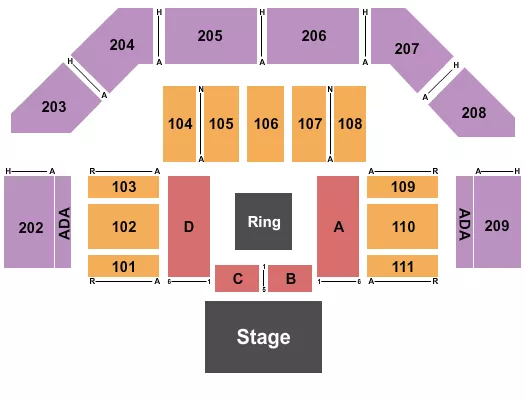 WRESTLING Seating Map Seating Chart