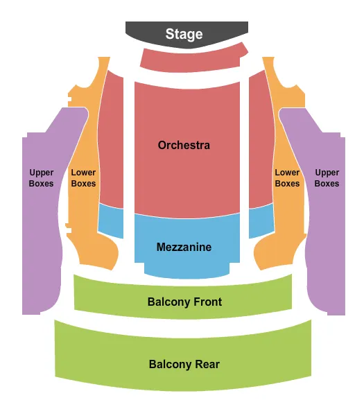 FOUNDATION PERFORMING ARTS CONFERENCE CENTER END STAGE Seating Map Seating Chart