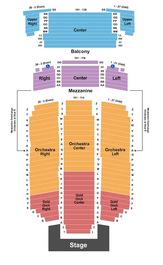 ENDSTAGE Seating Map Seating Chart