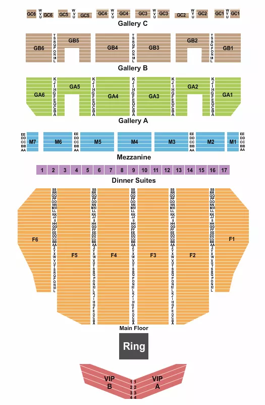 FOX THEATRE DETROIT BOXING VIP Seating Map Seating Chart