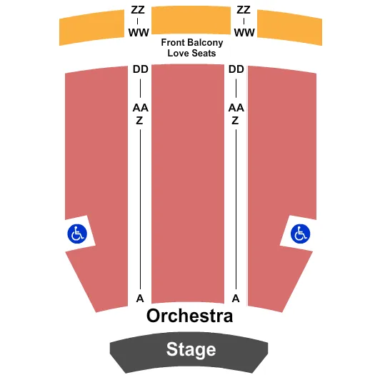 ENDSTAGE NO REAR BALC Seating Map Seating Chart