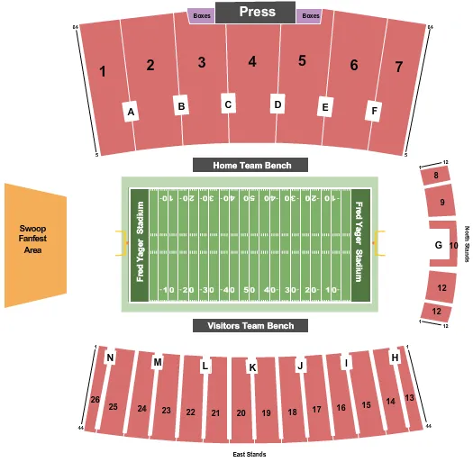 FOOTBALL Seating Map Seating Chart