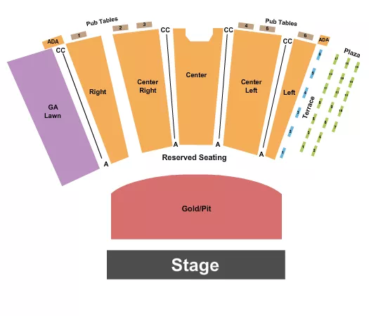 ENDSTAGE RSV GOLD PIT Seating Map Seating Chart