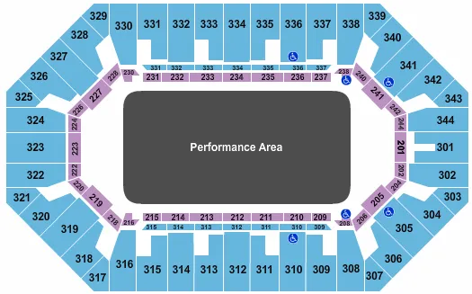 MONSTER JAM Seating Map Seating Chart