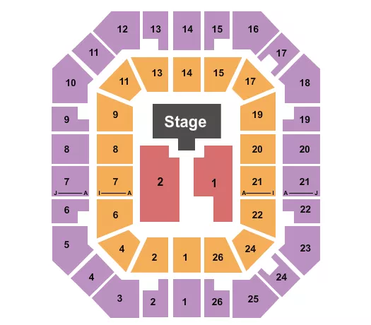 FREEDOM HALL CIVIC CENTER TN WE THE KINGDOM Seating Map Seating Chart