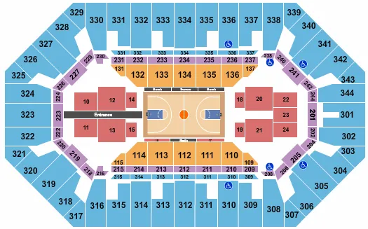 BASKETBALL 1 Seating Map Seating Chart