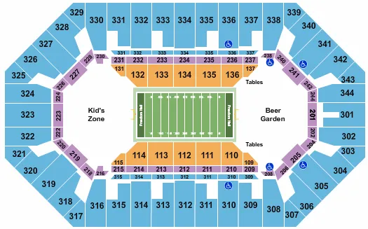 FOOTBALL Seating Map Seating Chart