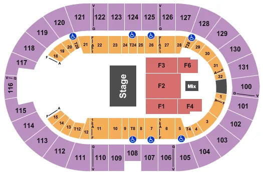 ENDSTAGE HALF HOUSE 3 Seating Map Seating Chart