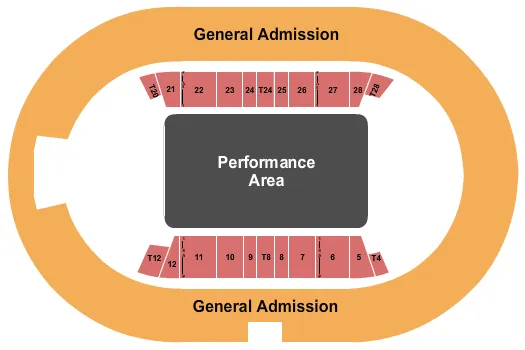 SHRINE CIRCUS Seating Map Seating Chart