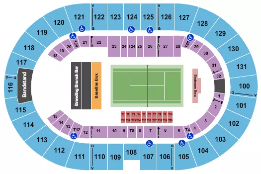 TENNIS Seating Map Seating Chart