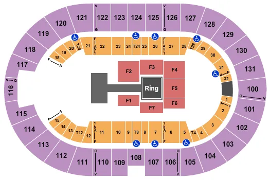 WRESTLING Seating Map Seating Chart