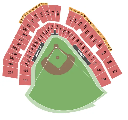 BASEBALL Seating Map Seating Chart