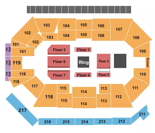 BOXING Seating Map Seating Chart