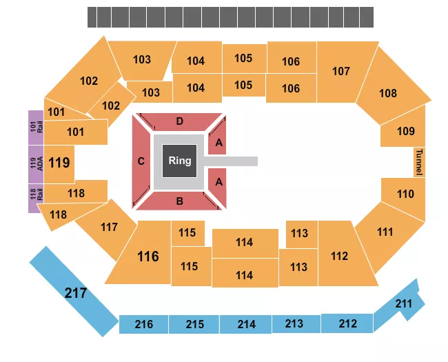 MMA Seating Map Seating Chart