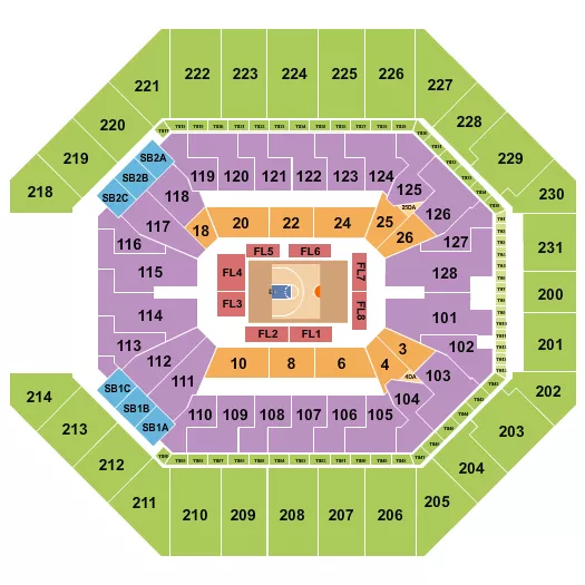 BASKETBALL BIG3 Seating Map Seating Chart