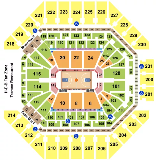 BASKETBALL 2 Seating Map Seating Chart