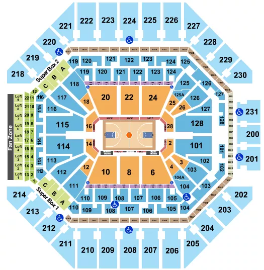 BASKETBALL Seating Map Seating Chart