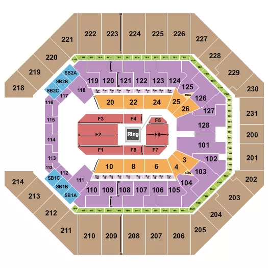 BOXING 2 Seating Map Seating Chart