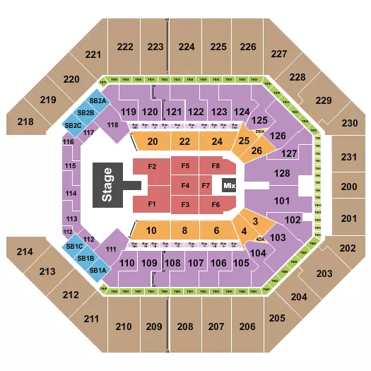 CHRISTIAN NODAL Seating Map Seating Chart