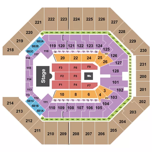 ENDSTAGE 8 Seating Map Seating Chart