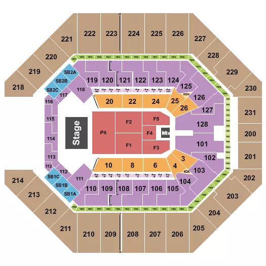 ENDSTAGE PIT 2 Seating Map Seating Chart