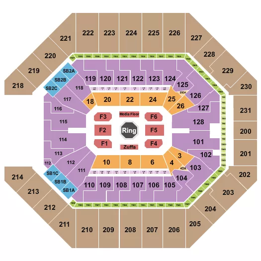 MMA Seating Map Seating Chart