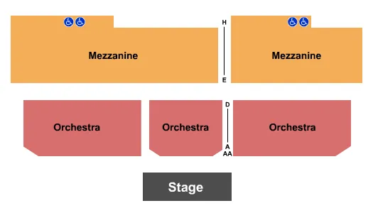 END STAGE Seating Map Seating Chart
